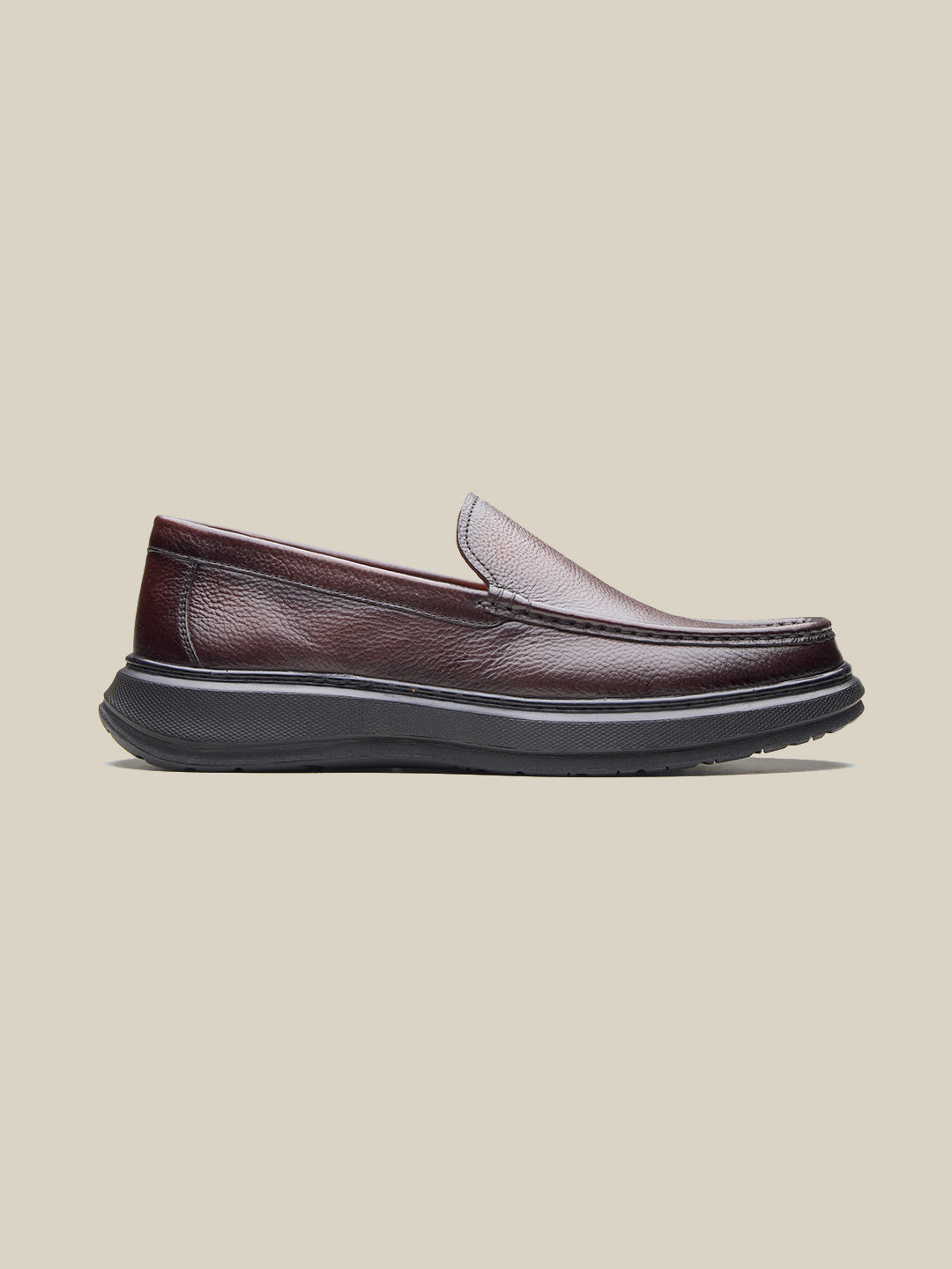 Ivano Leather Comfort Slip-on Shoe Brown