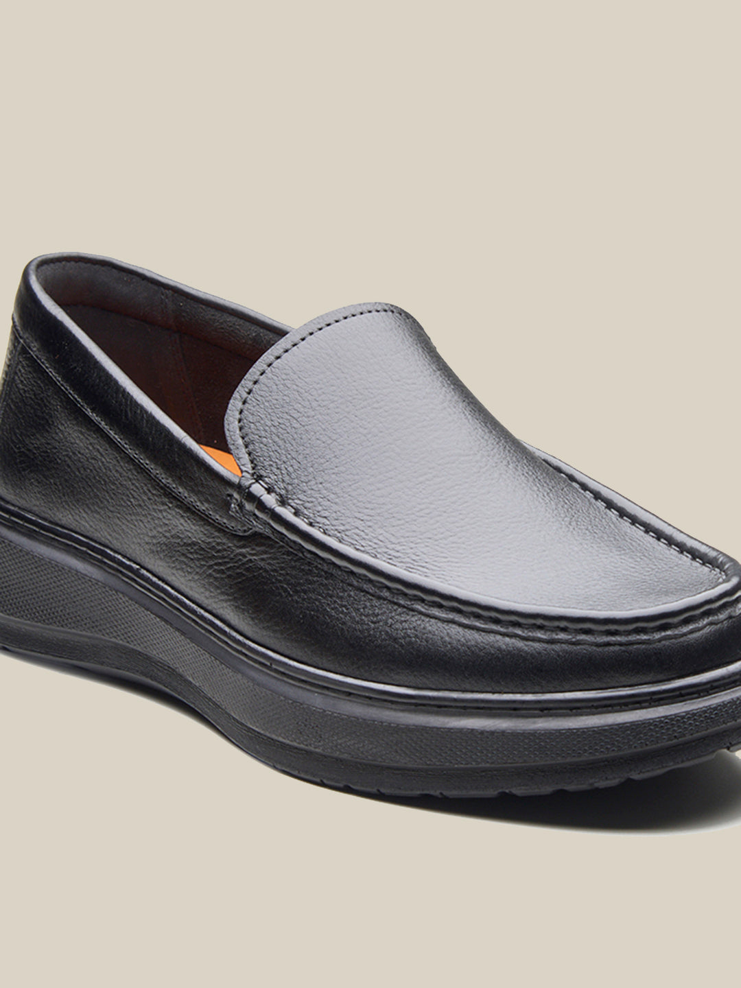 Ivano Leather Comfort Slip-on Shoe Black