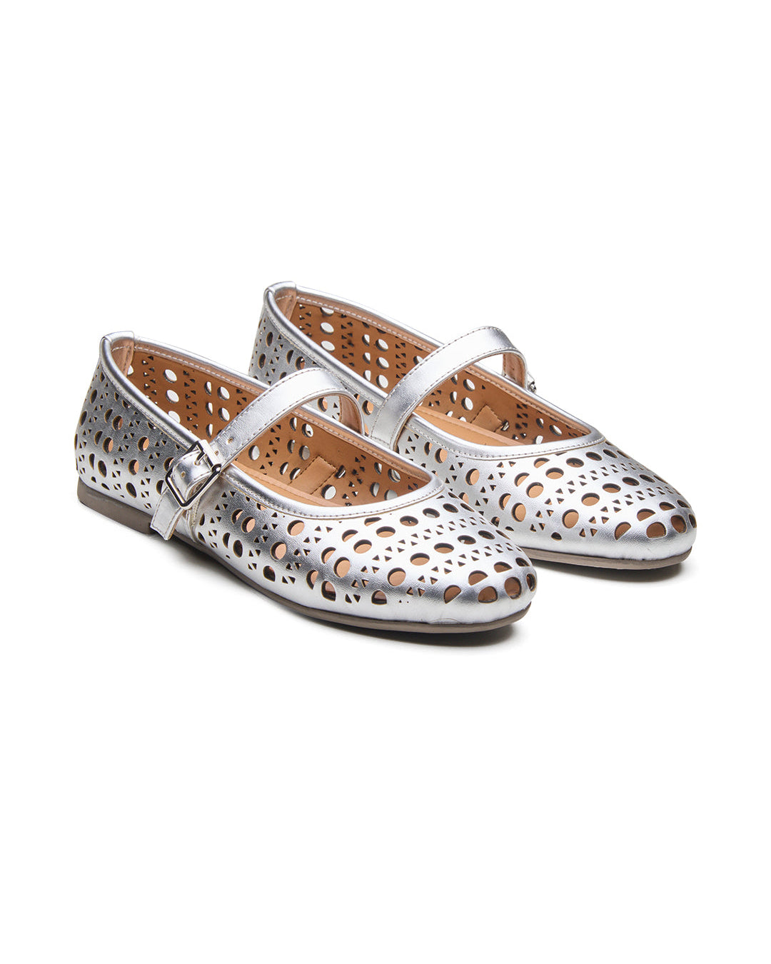 Celeste Mary Janes Silver