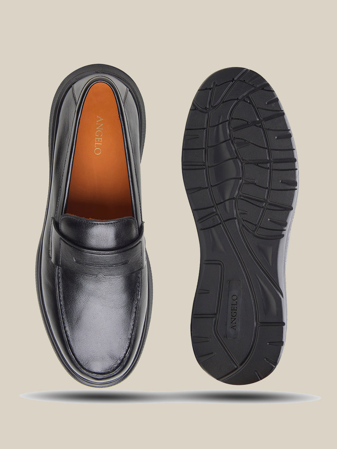 Ilario Leather Comfort Slip-on Shoes Black