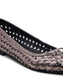 Michael Angelo's Velours Ballerinas For Women (Gunmetal)