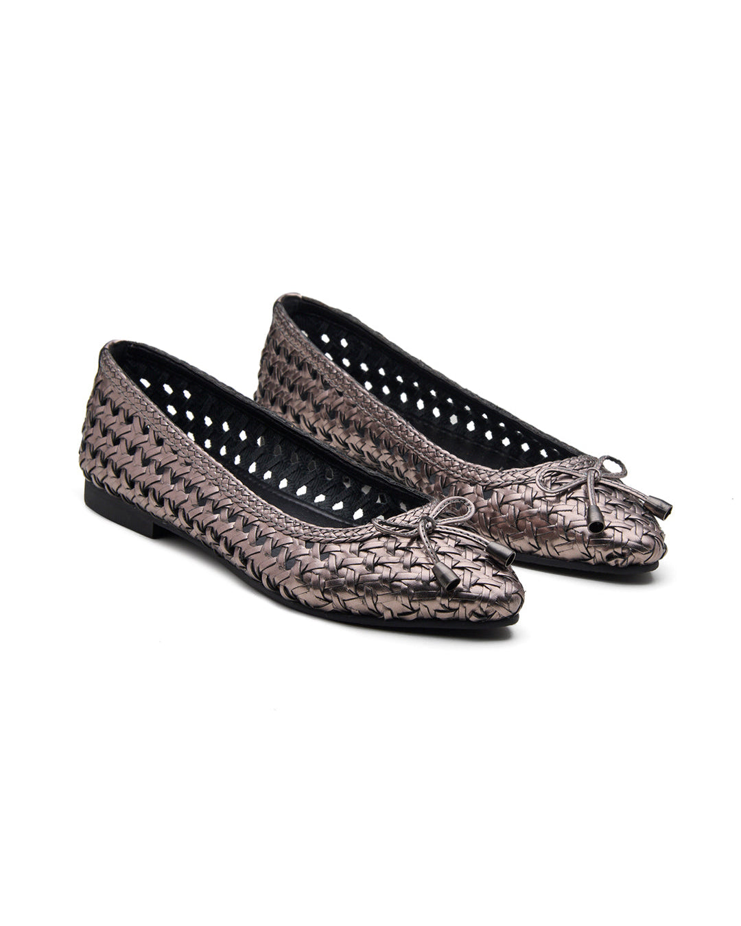 Velours Ballerinas Gunmetal