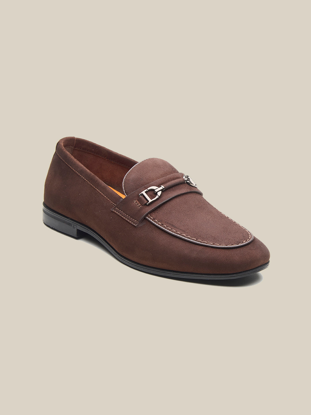 Nicholl Suede Leather Comfort Slip-Ons Shoes Brown