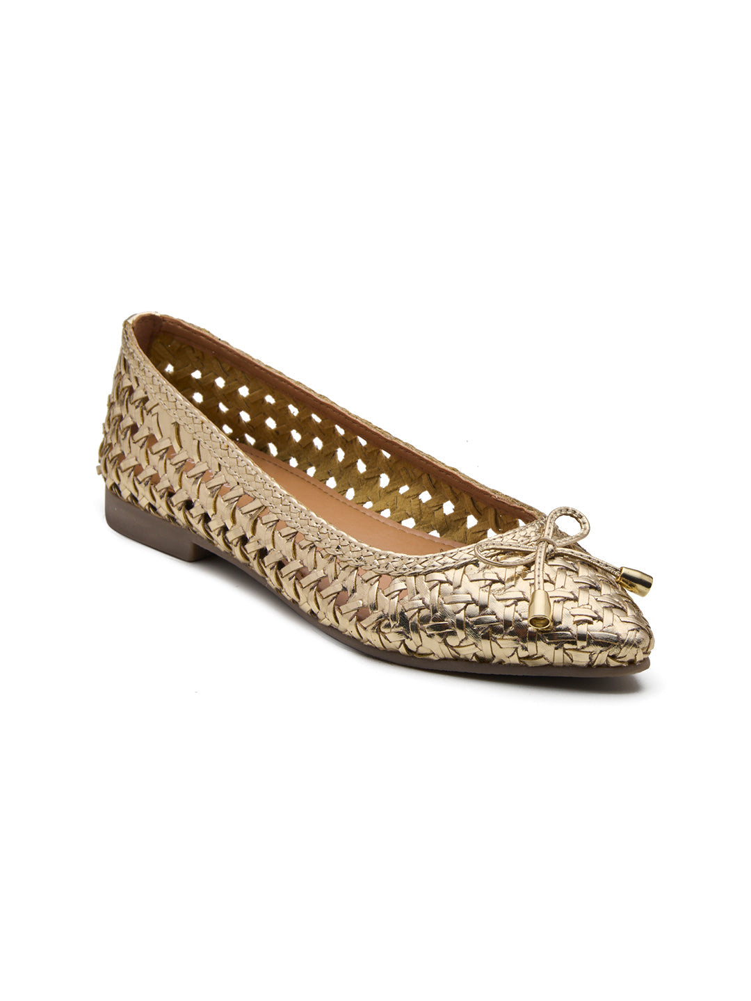 Velours Ballerinas Gold