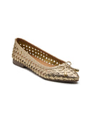 Michael Angelo's Velours Ballerinas For Women (Gold)