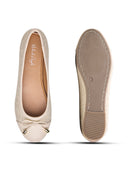 Michael Angelo's Sophie Ballerinas For Women (Cream)