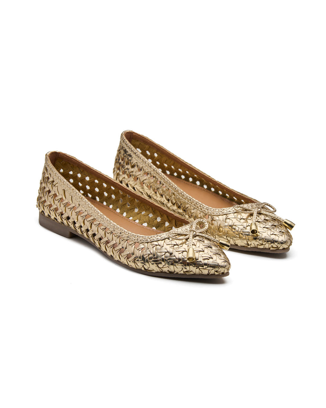 Velours Ballerinas Gold