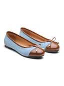 Michael Angelo's Clara Ballerinas For Women (Blue-Brown)