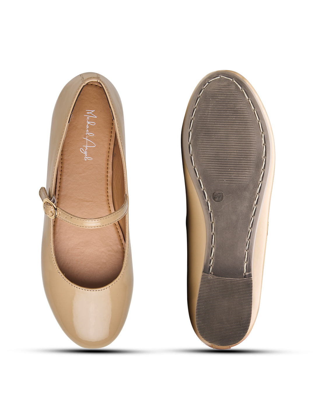 Amour Mary Janes Dark Beige