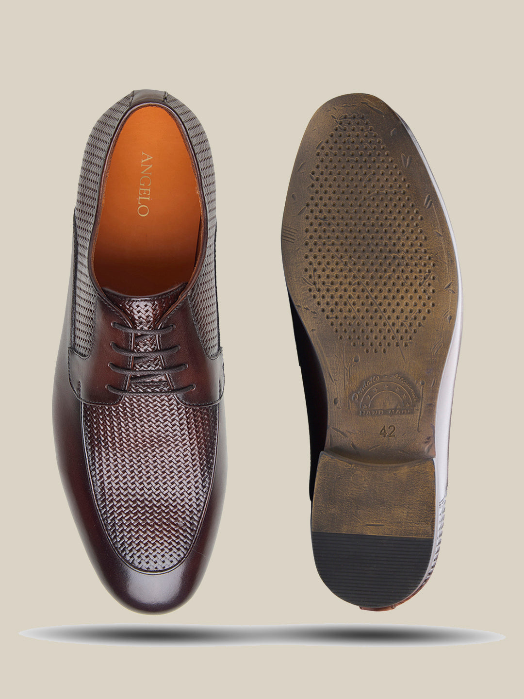 Kevin Leather Derby Shoes Brown