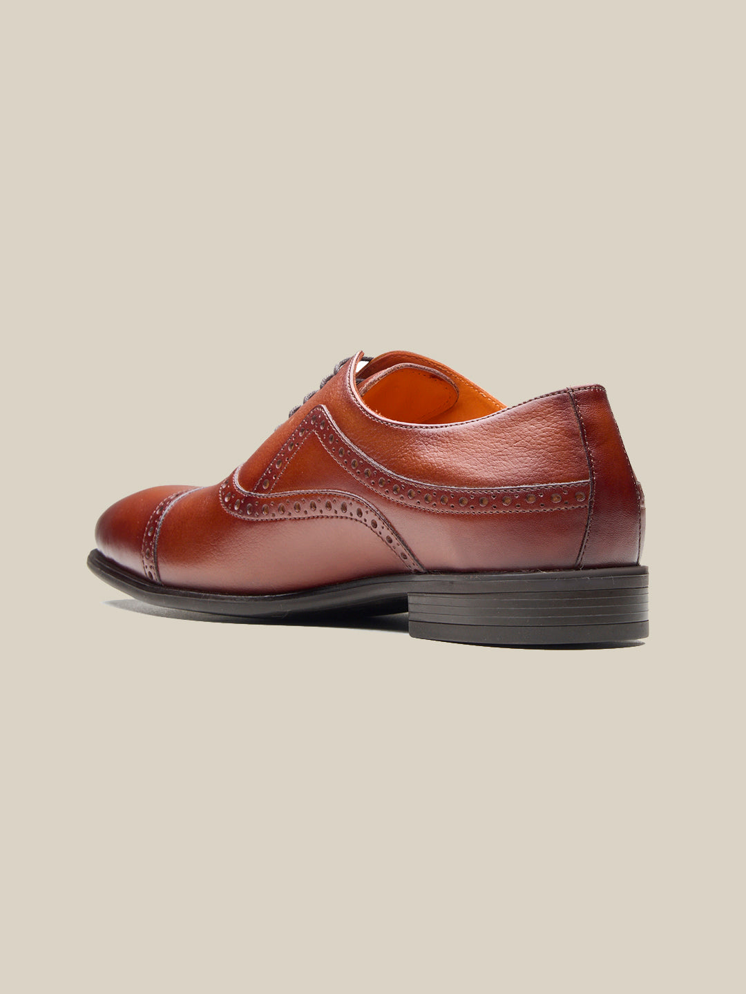 Mario Leather Derby Shoes Tan