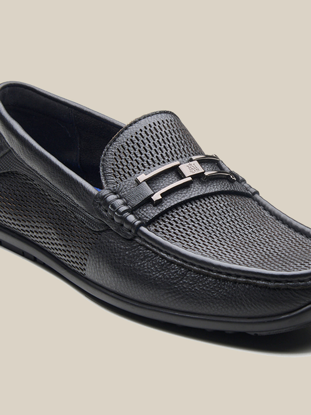 Orlando Leather Loafers Slip-on Shoes Black