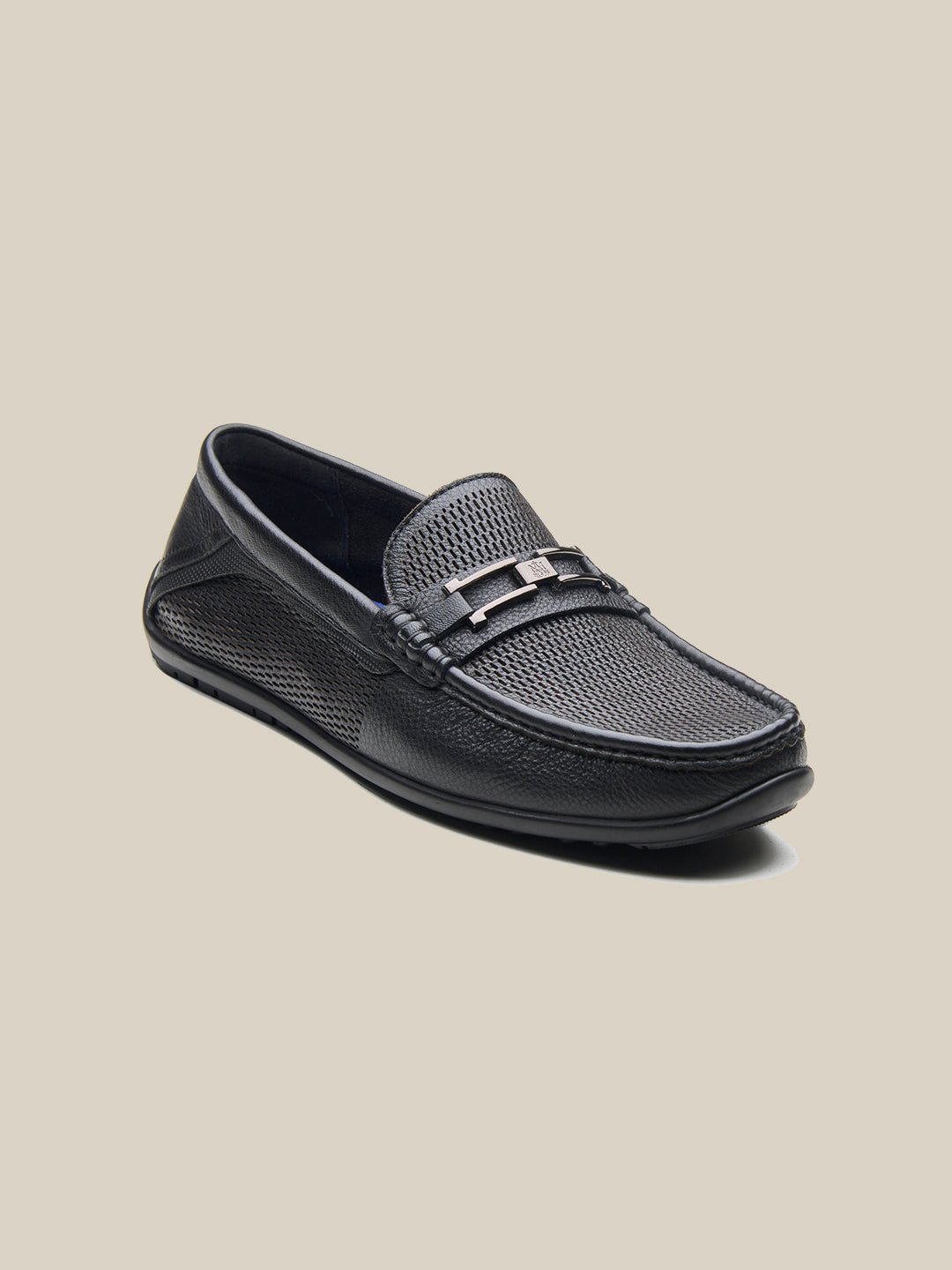 Orlando Leather Loafers Slip-on Shoes Black