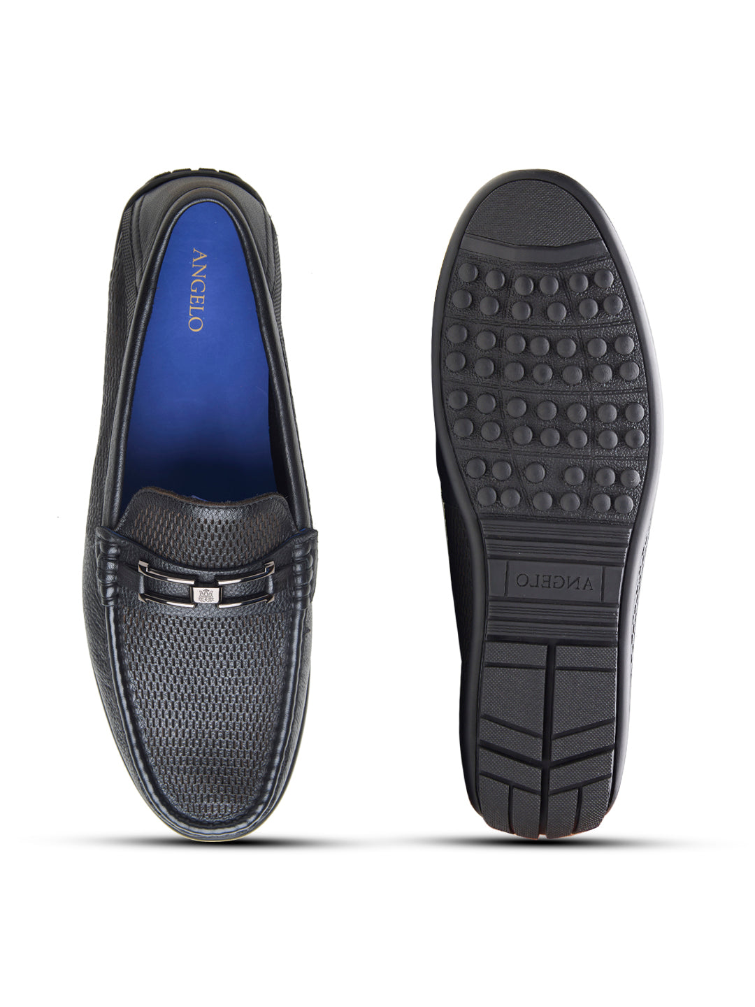 Orlando Leather Loafers Slip-on Shoes Black