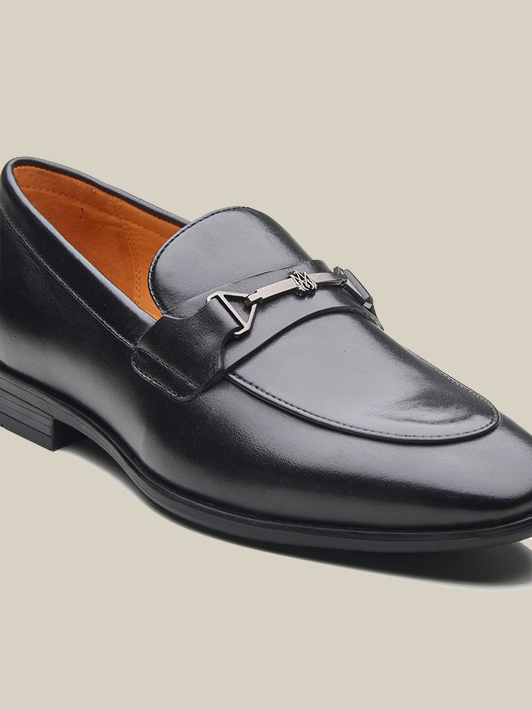 Nerio Leather Formals Shoes Black