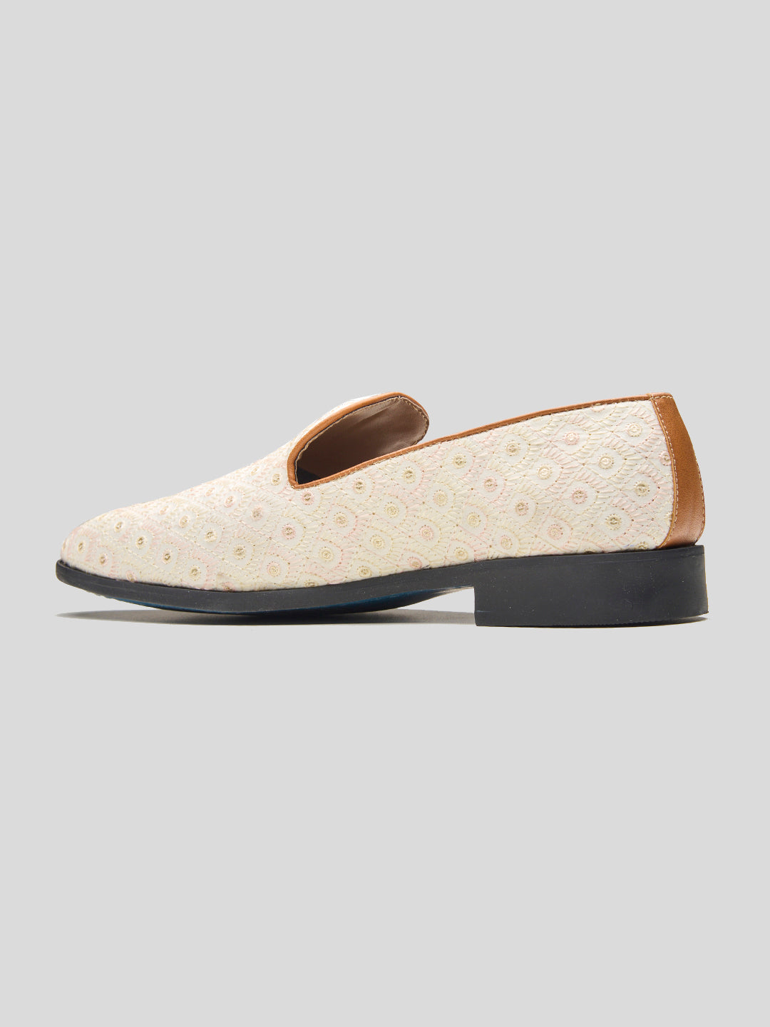 Piceno Ethnic Slip Ons Cream