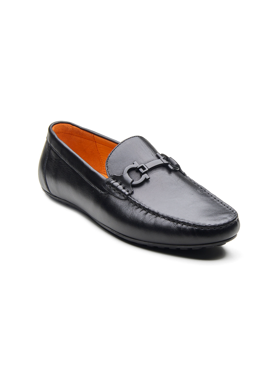 Paolo Leather Loafers Slip-on Shoe Black