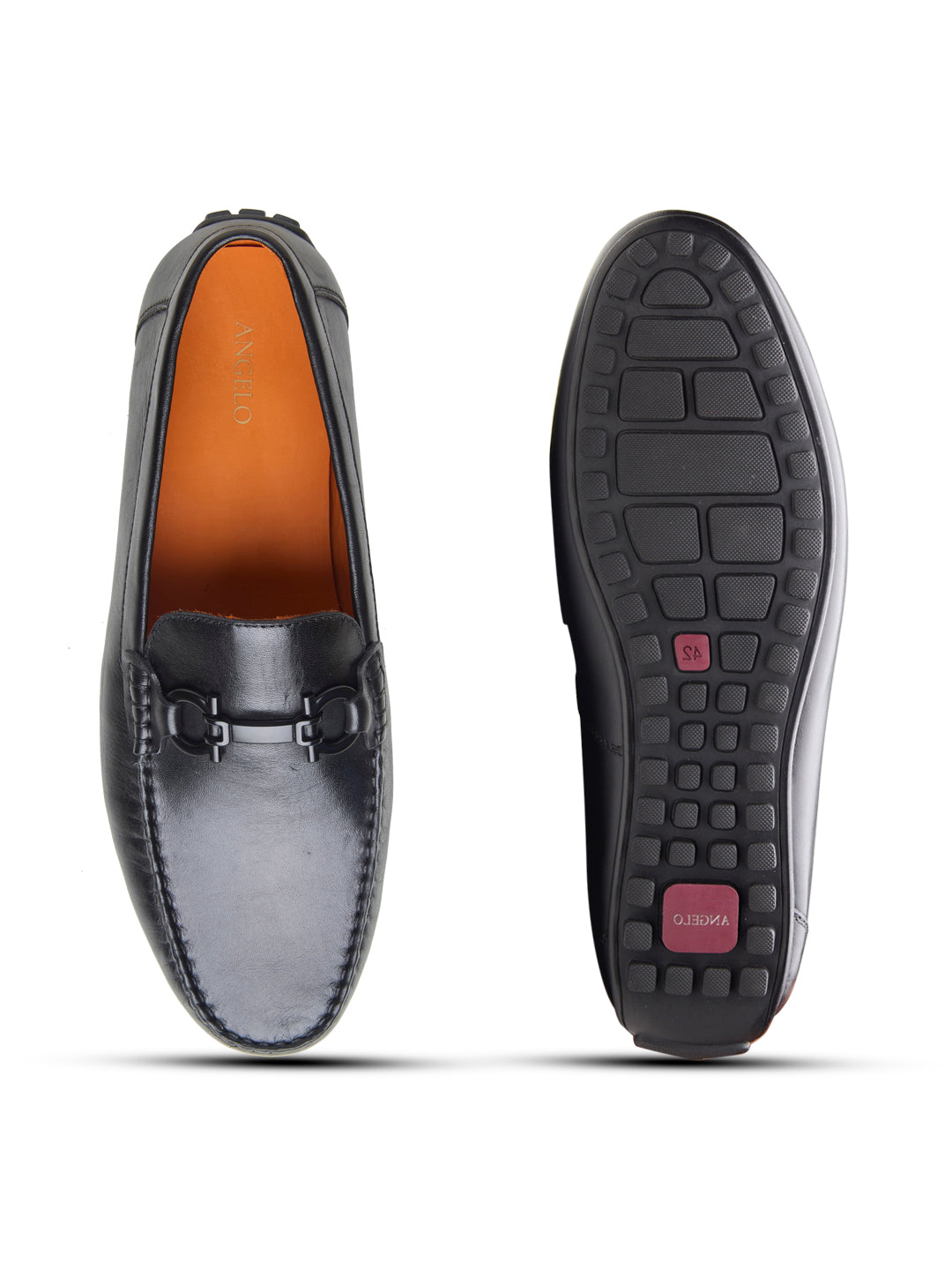 Paolo Leather Loafers Slip-on Shoe Black