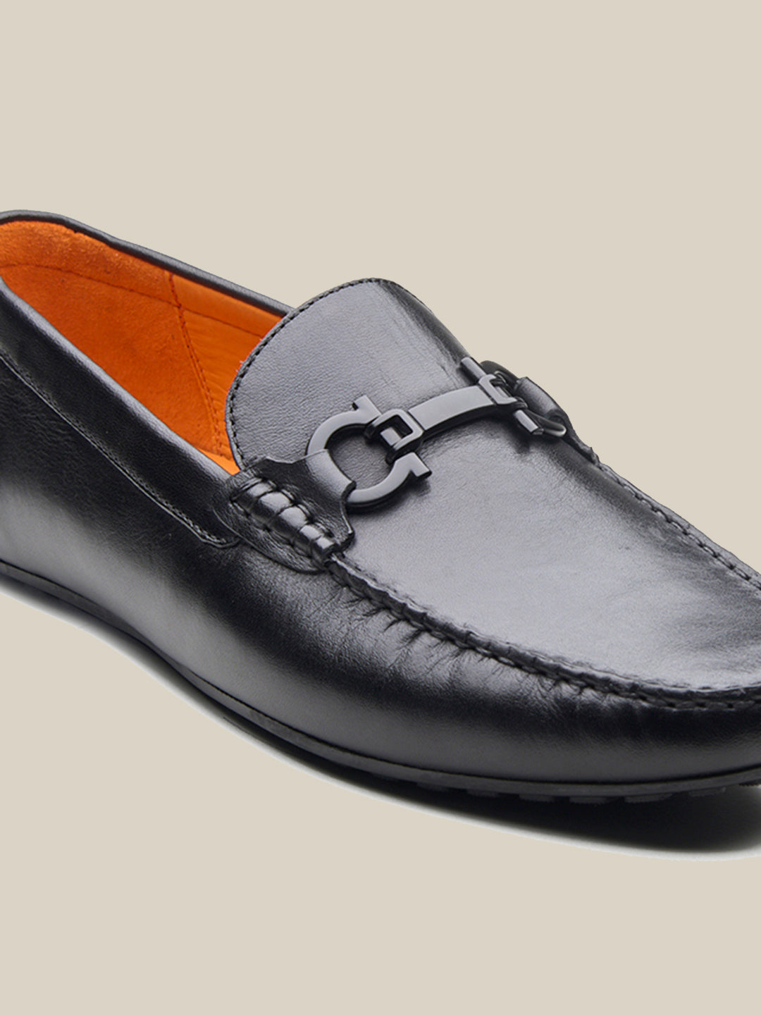 Paolo Leather Loafers Slip-on Shoe Black