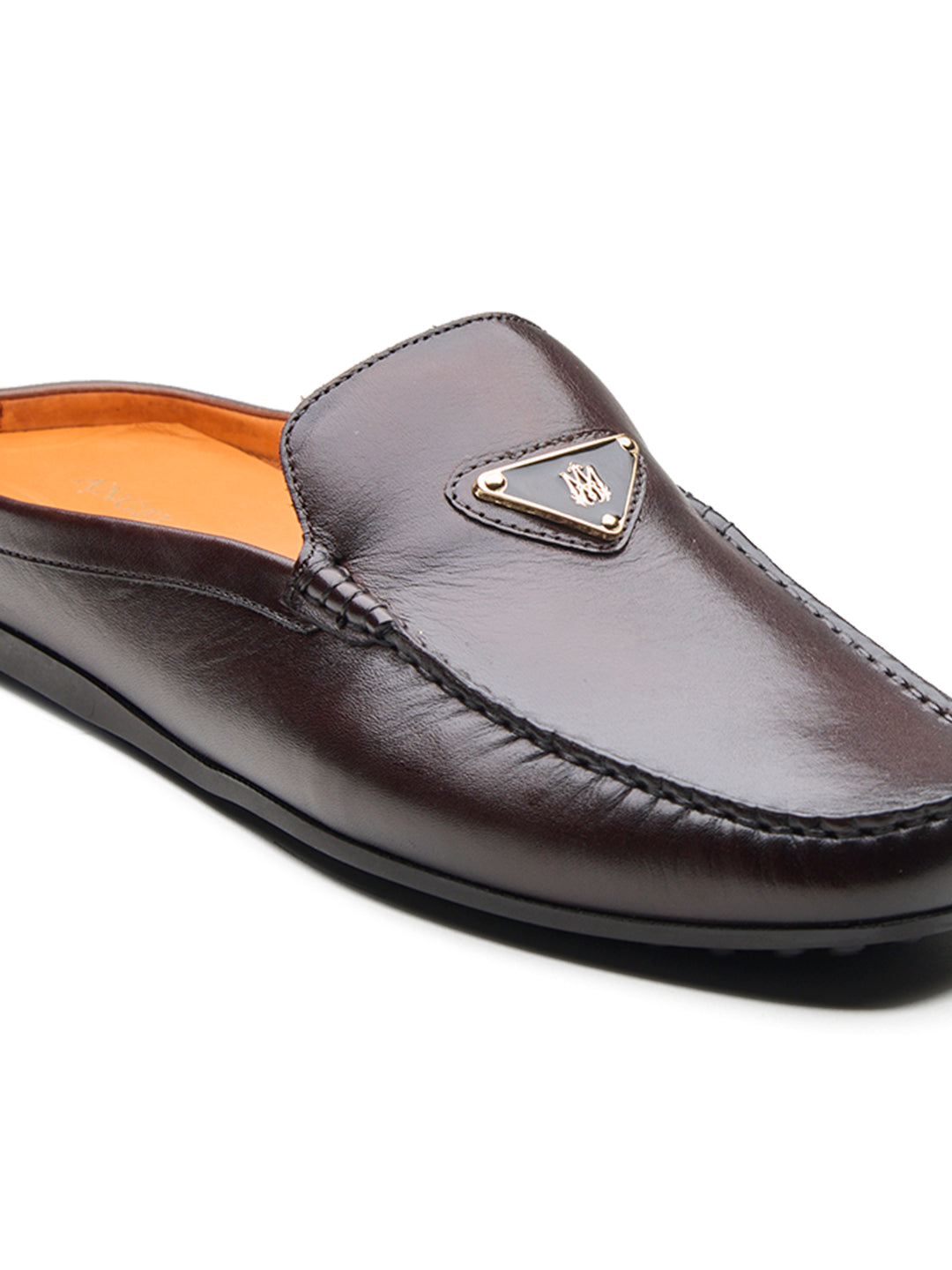 Elio Slip On's Leather Mules Brown