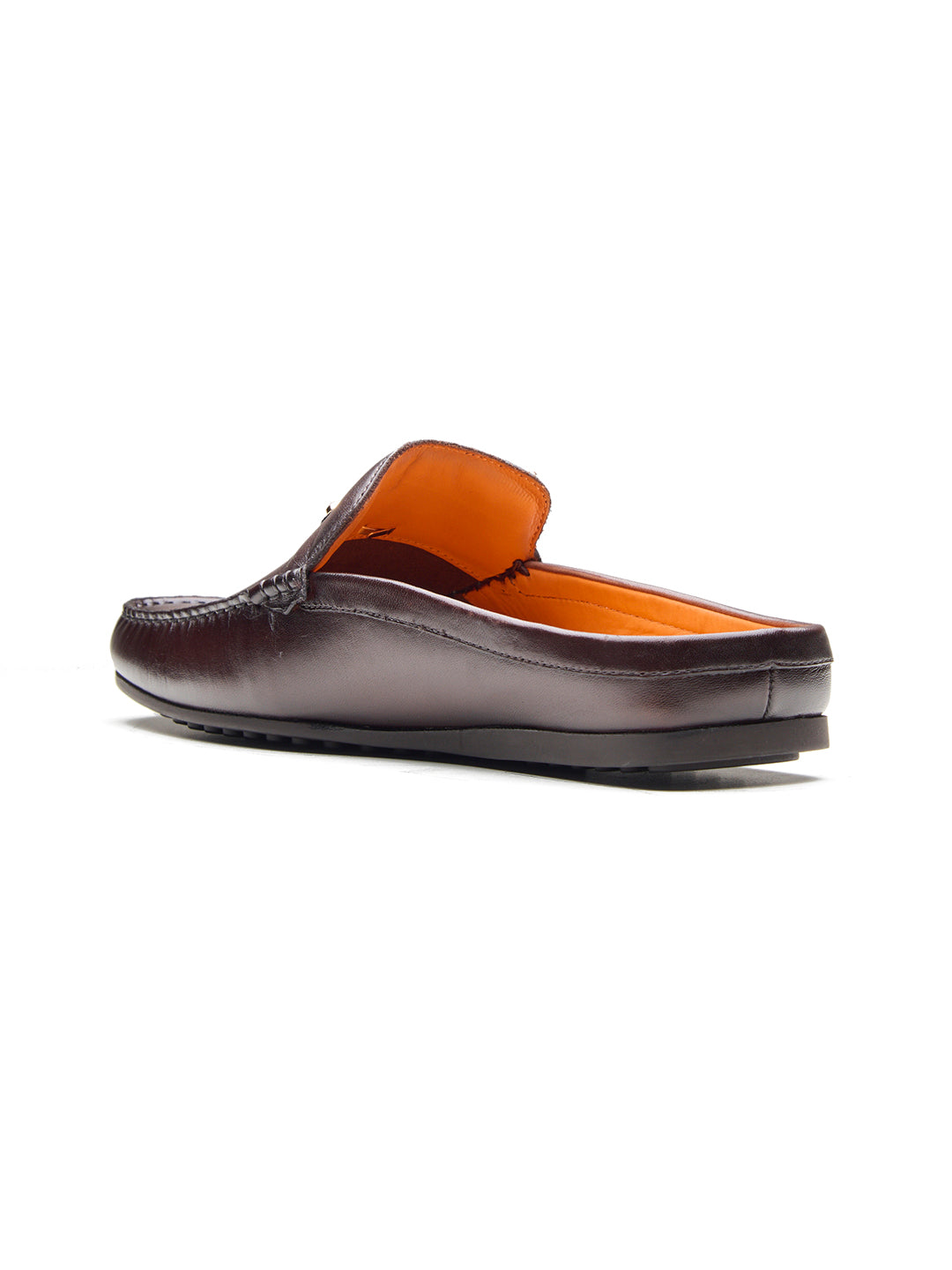 Elio Slip On's Leather Mules Brown