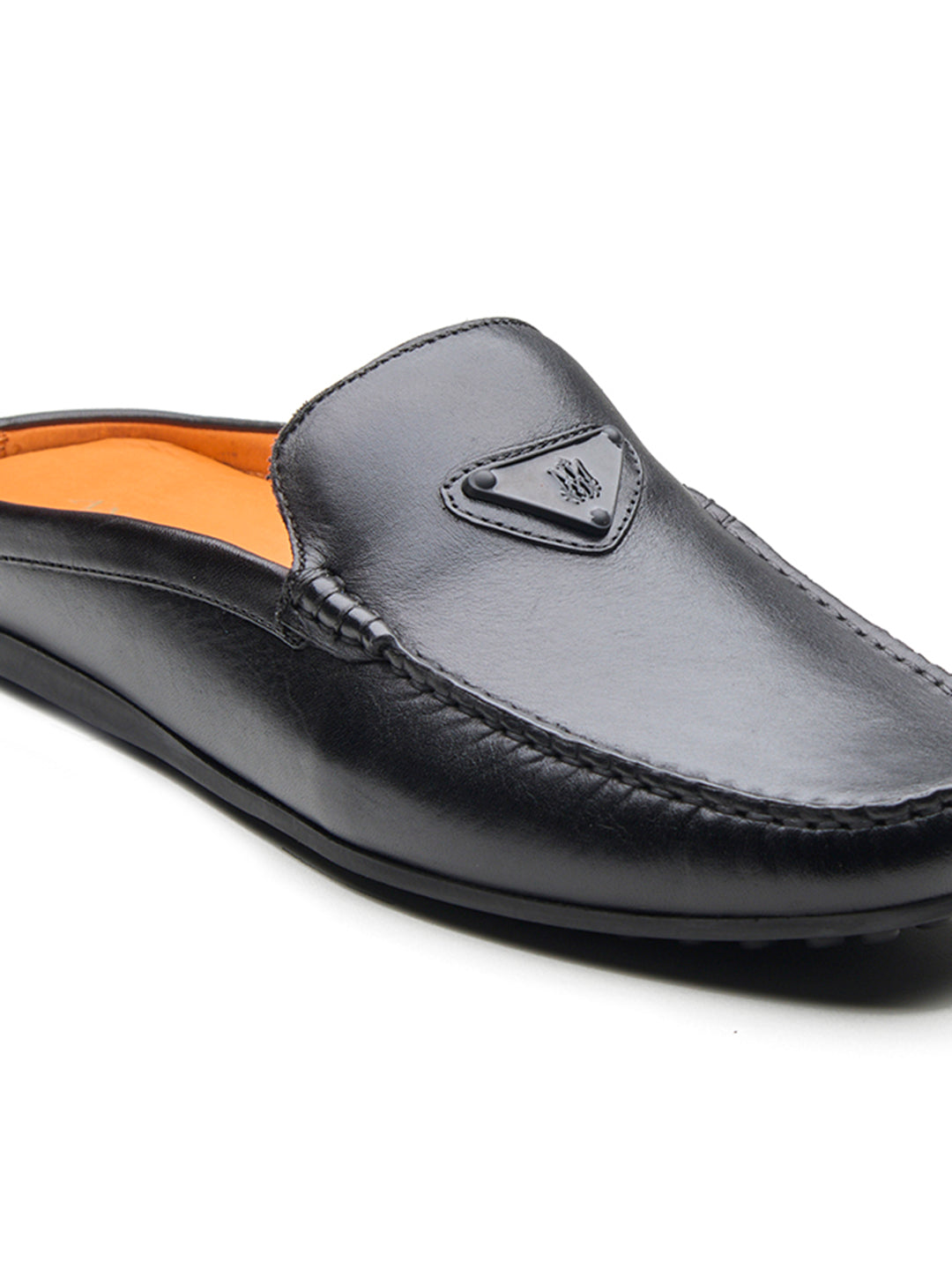 Elio Slip On's Leather Mules Black