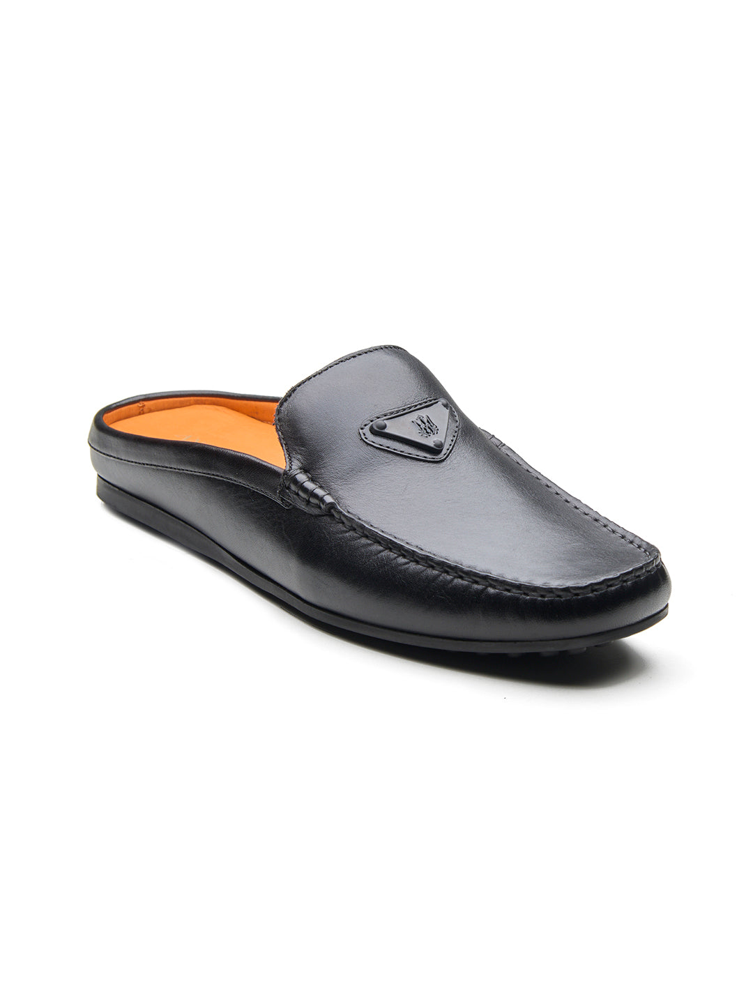 Elio Slip On's Leather Mules Black