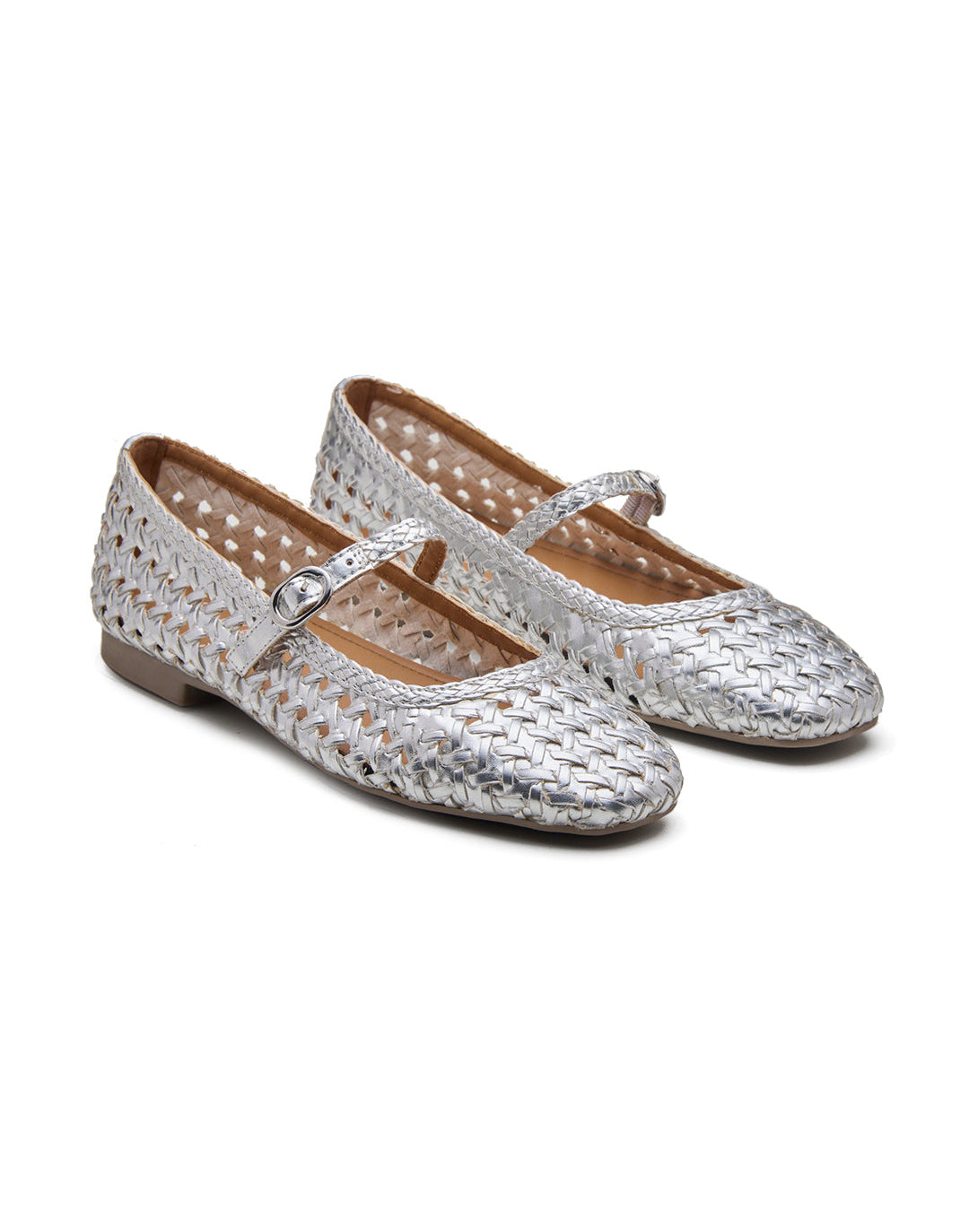 Grisete Mary Janes Silver
