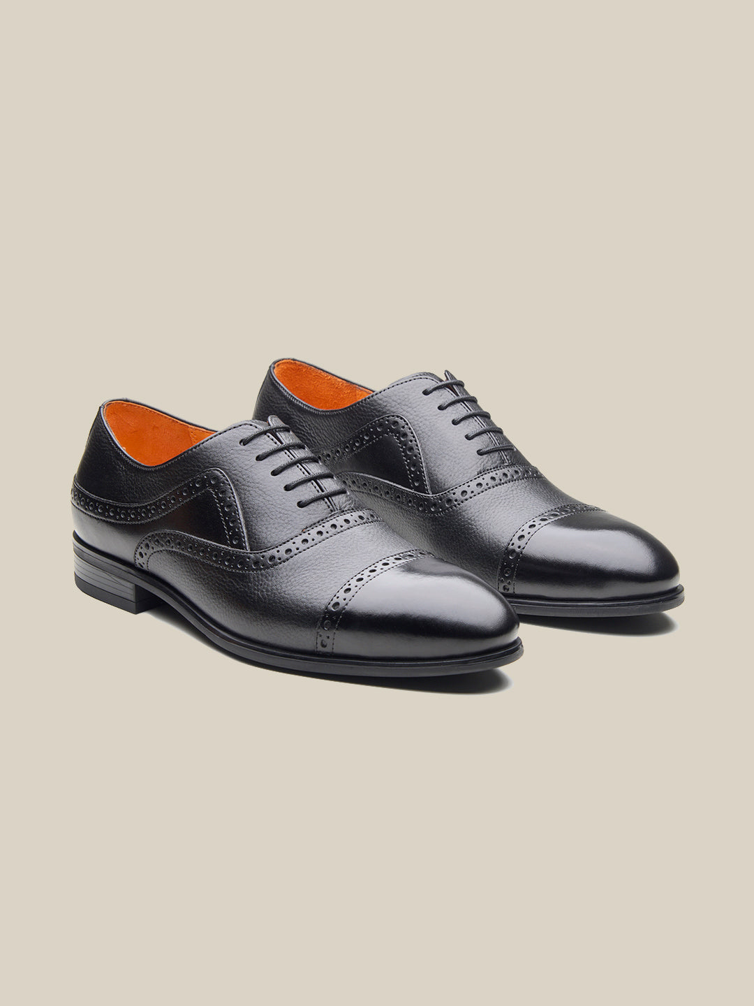 Mario Leather Derby Shoes Black