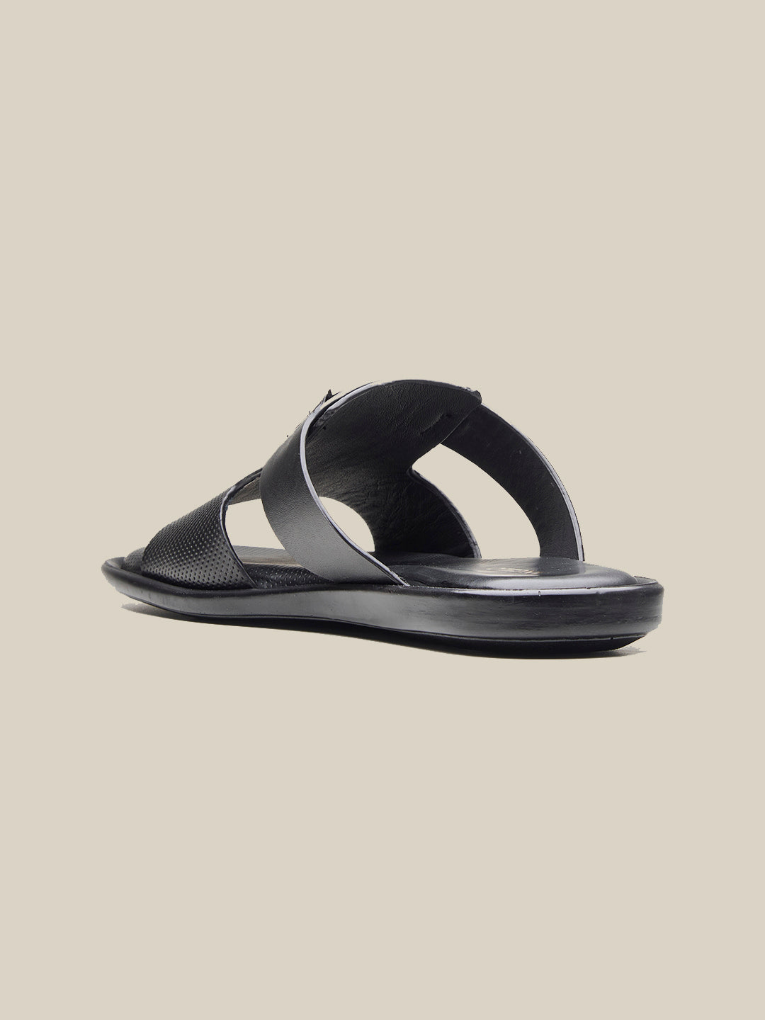 Madsen Leather Slippers Black