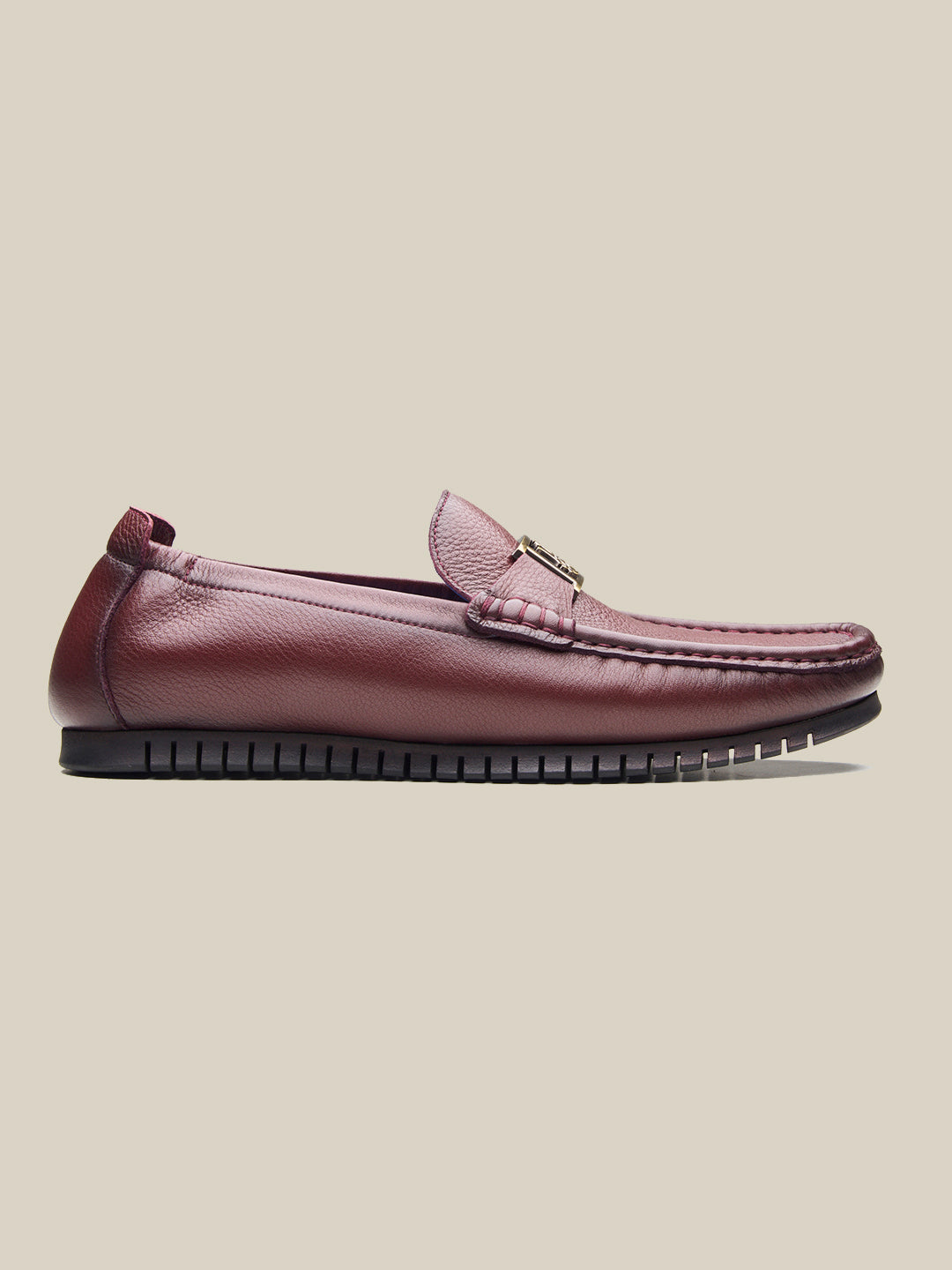 Enzo Leather Loafers Bordo