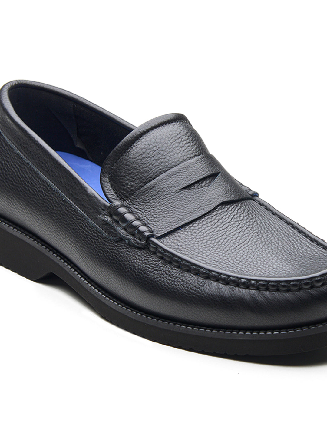 Benedo Leather Comfort Slip-on Shoes Black