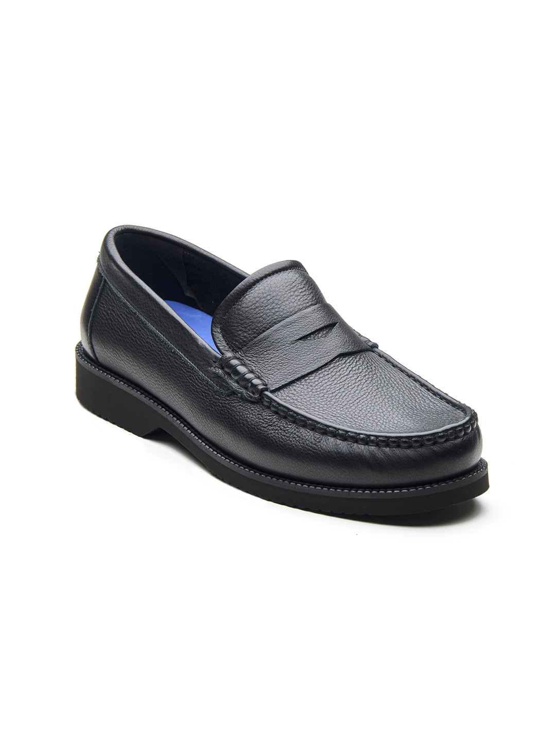 Benedo Leather Comfort Slip-on Shoes Black