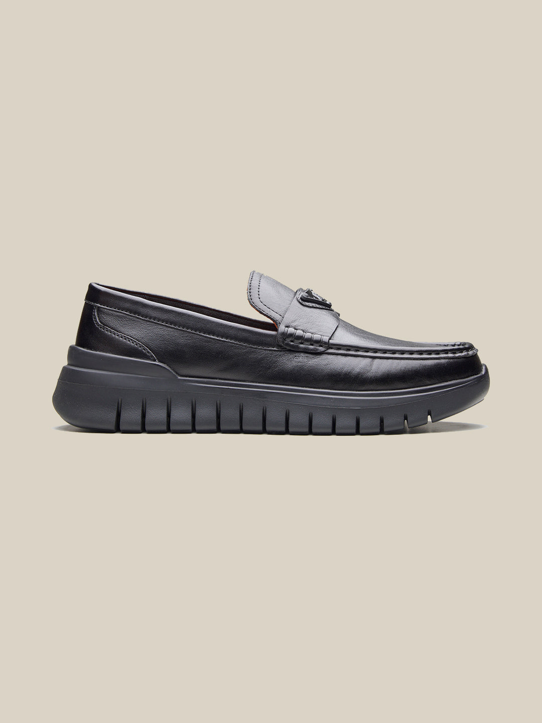 Cosimo Leather Comfort Slip-on Shoes Black
