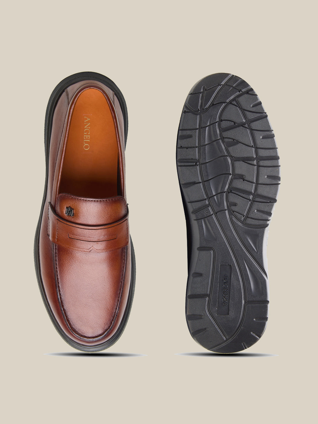Ilario Leather Comfort Slip-on Shoes Tan