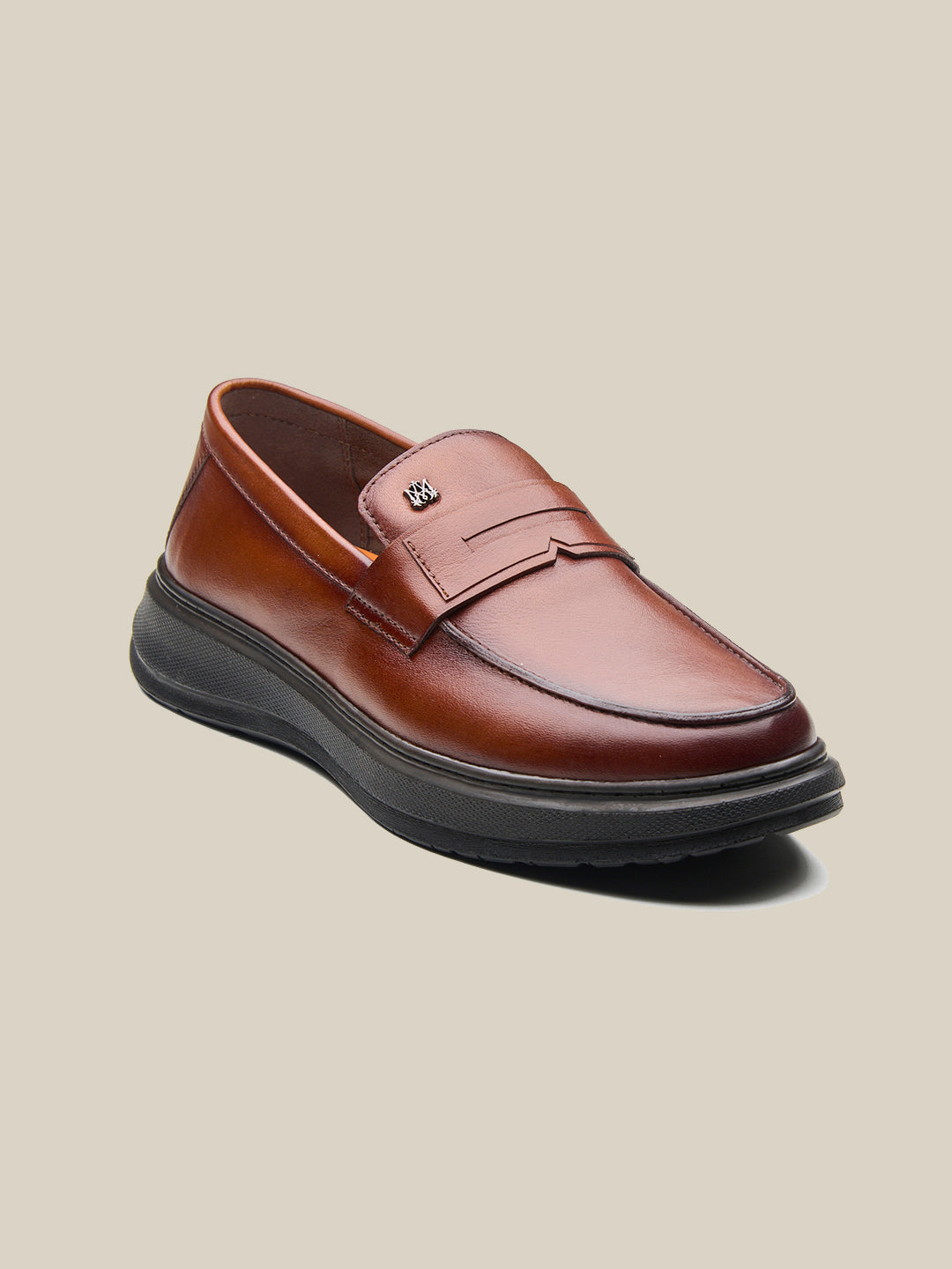 Ilario Leather Comfort Slip-on Shoes Tan