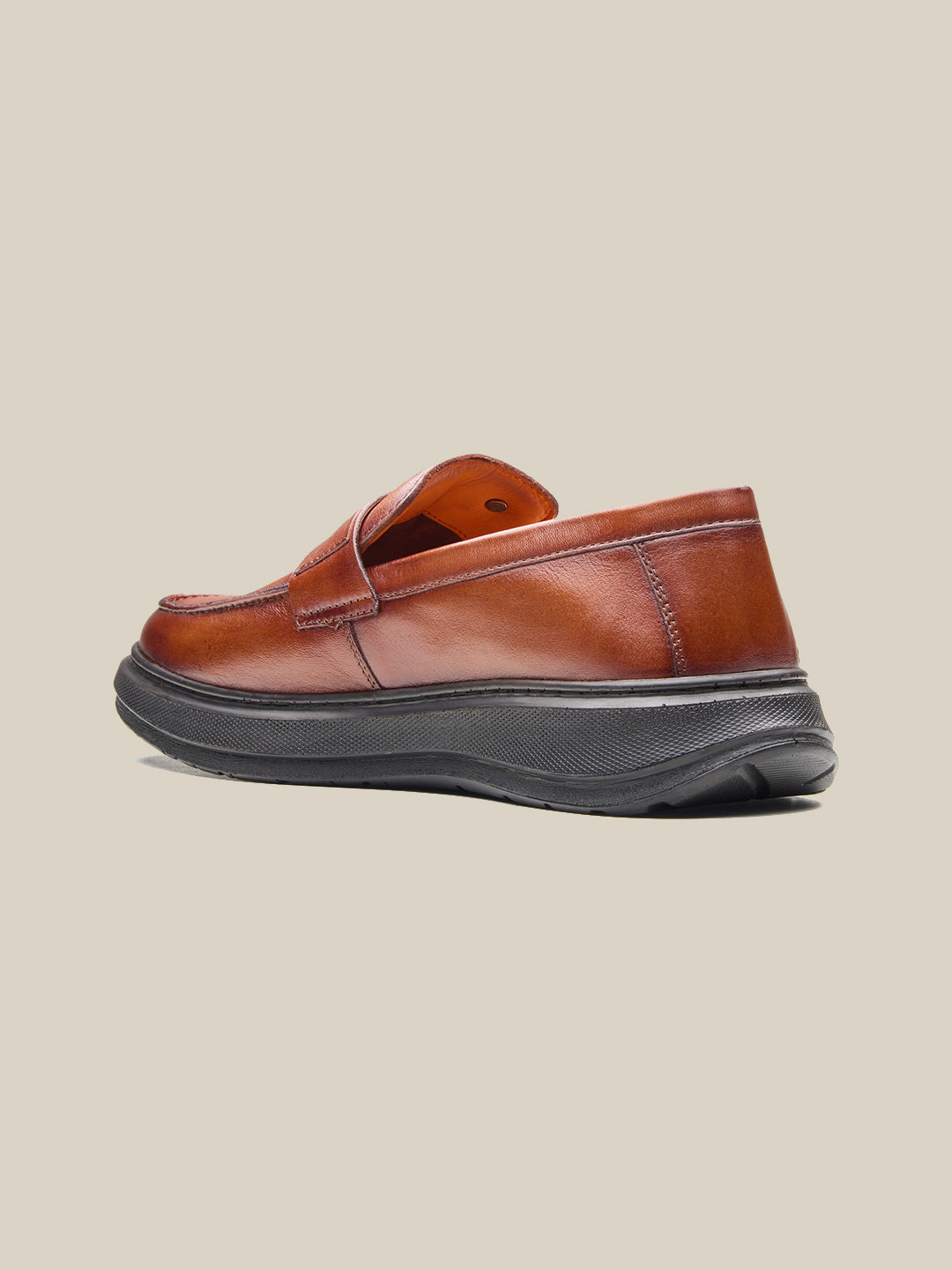 Ilario Leather Comfort Slip-on Shoes Tan