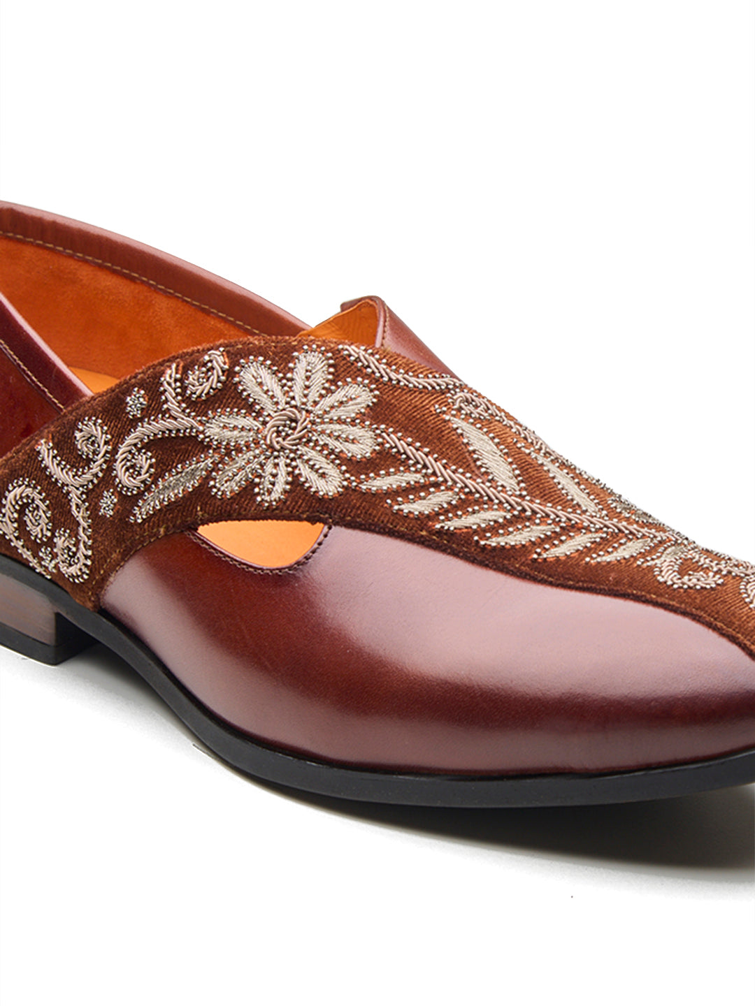 Kenzo Leather Ethnic Slip On's Shoes Tan
