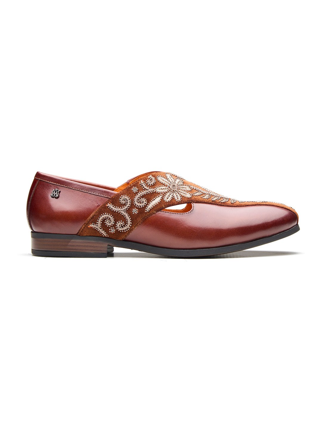 Kenzo Leather Ethnic Slip On's Shoes Tan