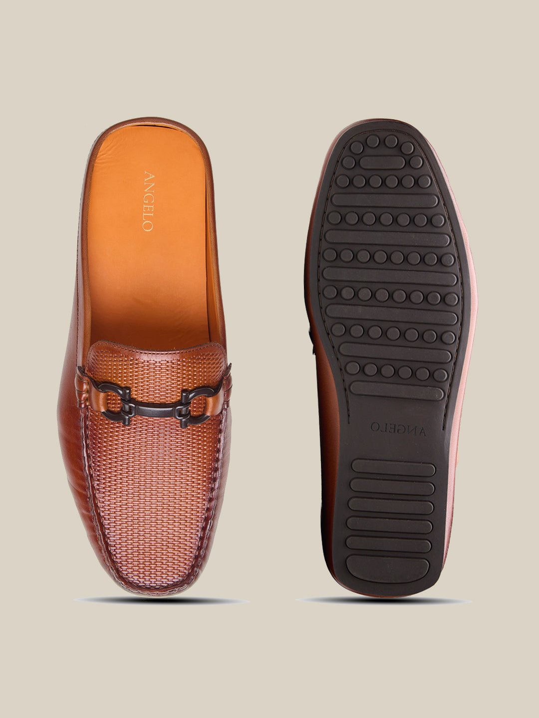 Enea Slip On's Leather Mules Tan