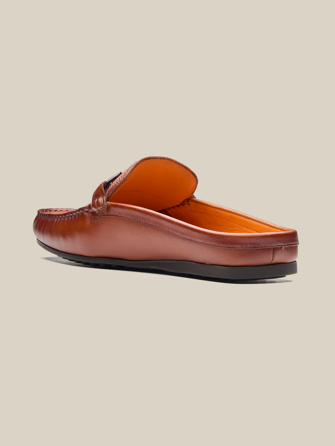 Enea Slip On's Leather Mules Tan