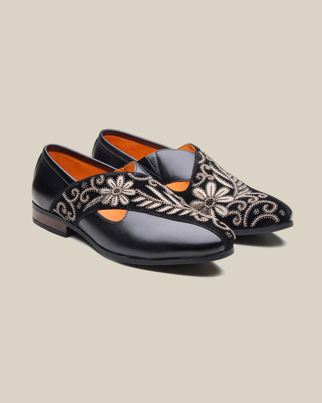 Kenzo Leather Ethnic Slip On's shoes Black