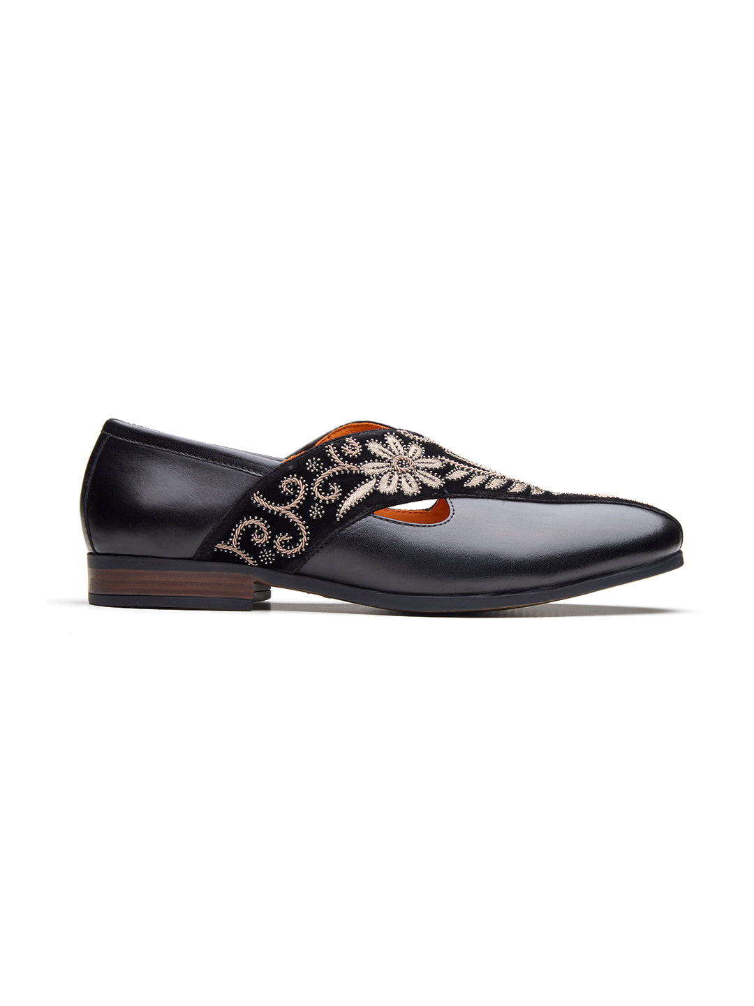 Kenzo Leather Ethnic Slip On's shoes Black