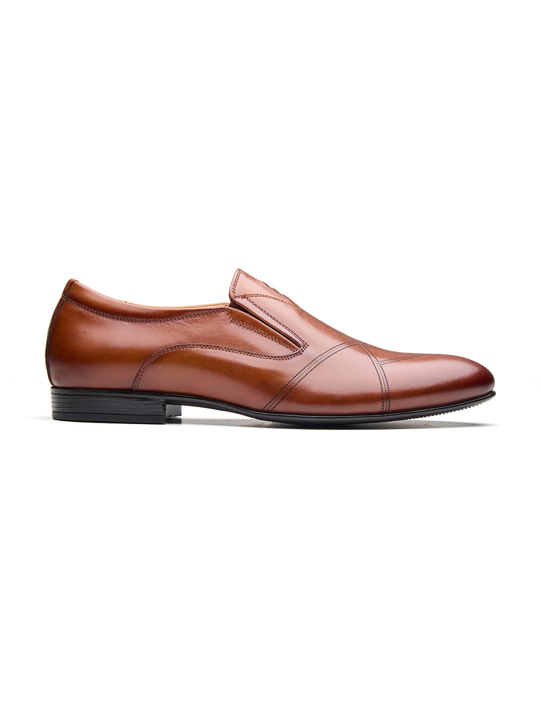 Leonardo Leather Formal Slip-on Shoes Tan