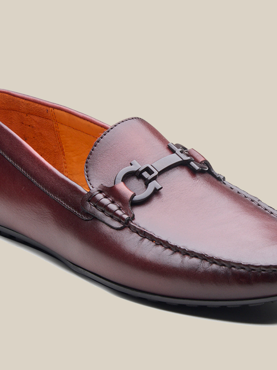 Paolo Leather Loafers Slip-on Shoe Bordo