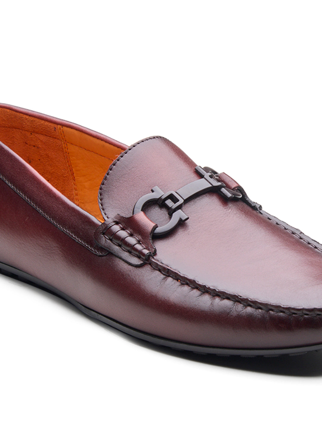 Paolo Leather Loafers Slip-on Shoe Bordo