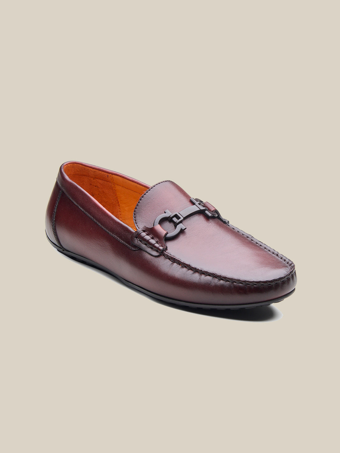 Paolo Leather Loafers Slip-on Shoe Bordo