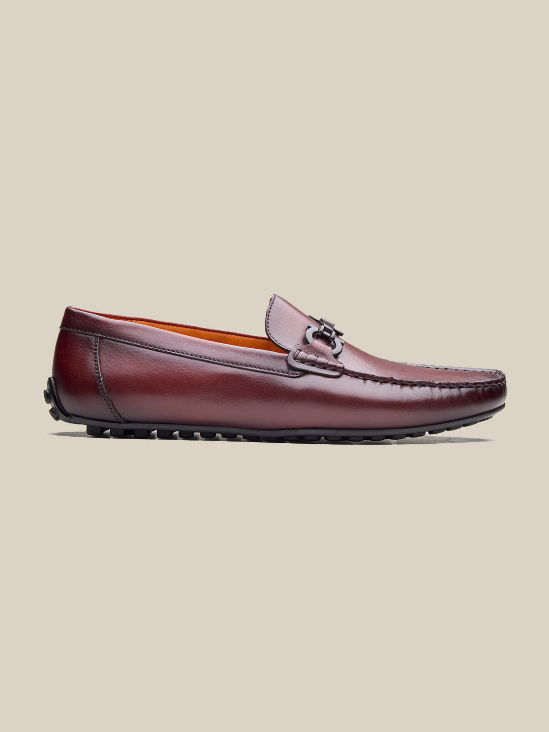 Paolo Leather Loafers Slip-on Shoe Bordo