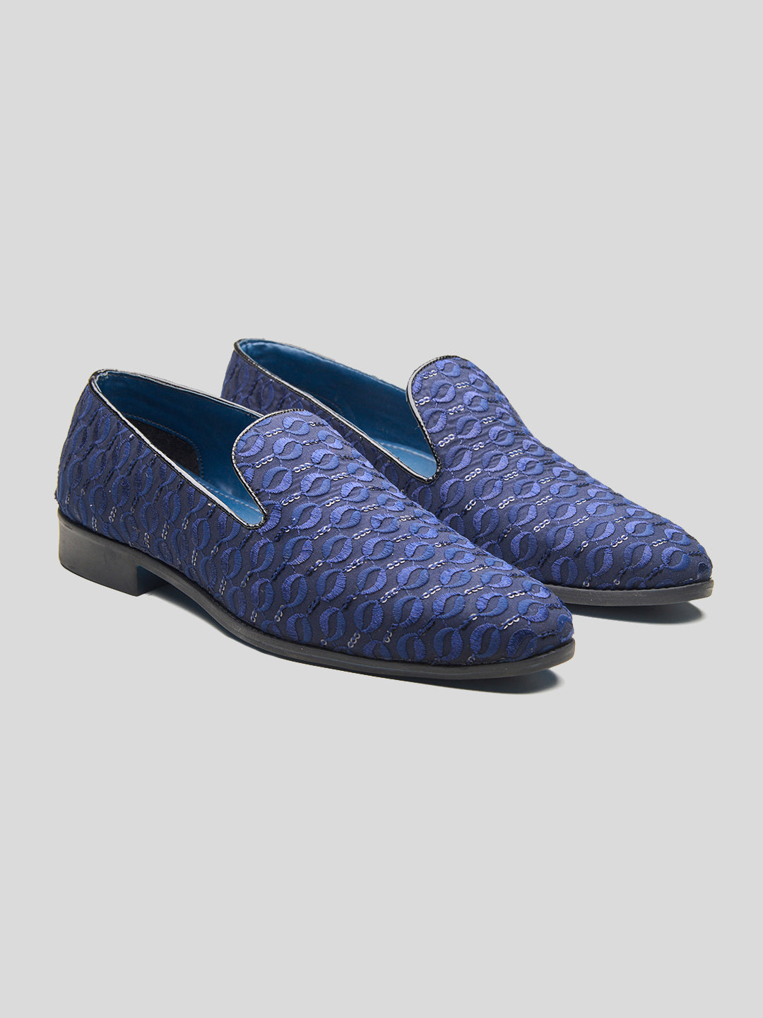 Isernia Ethnic Slip Ons Navy