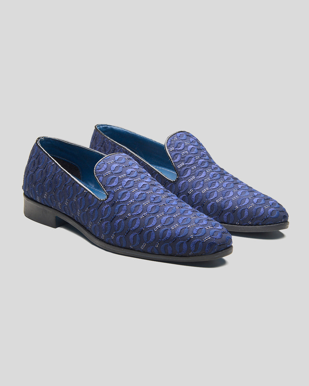 Isernia Ethnic Slip Ons Navy